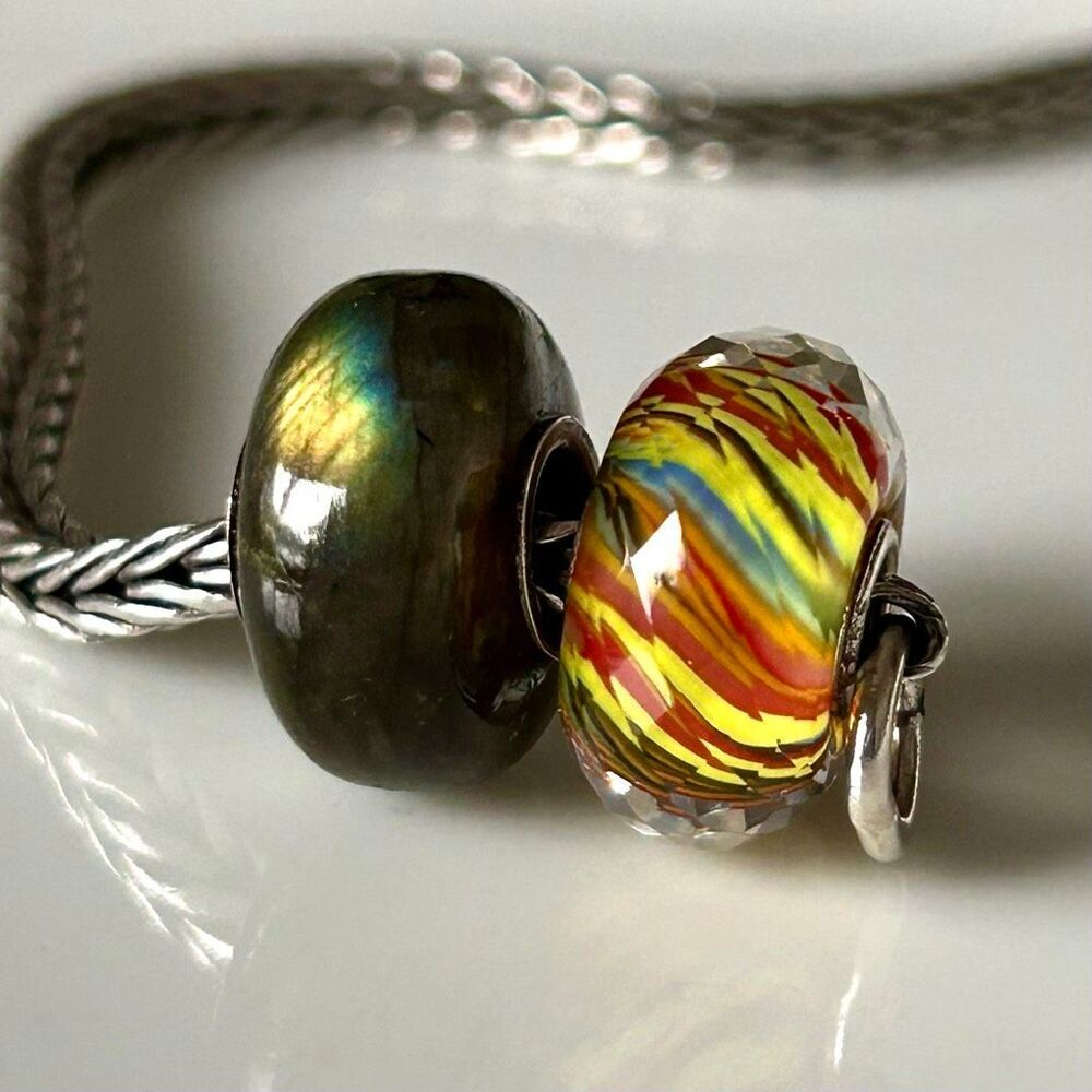 TROLLBEADS River of Life Facet LAA 925S & SzilvaBeads Labradorite w Nice Flash